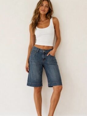 Denim Knee-Length Shorts - See Thru Soul Brand